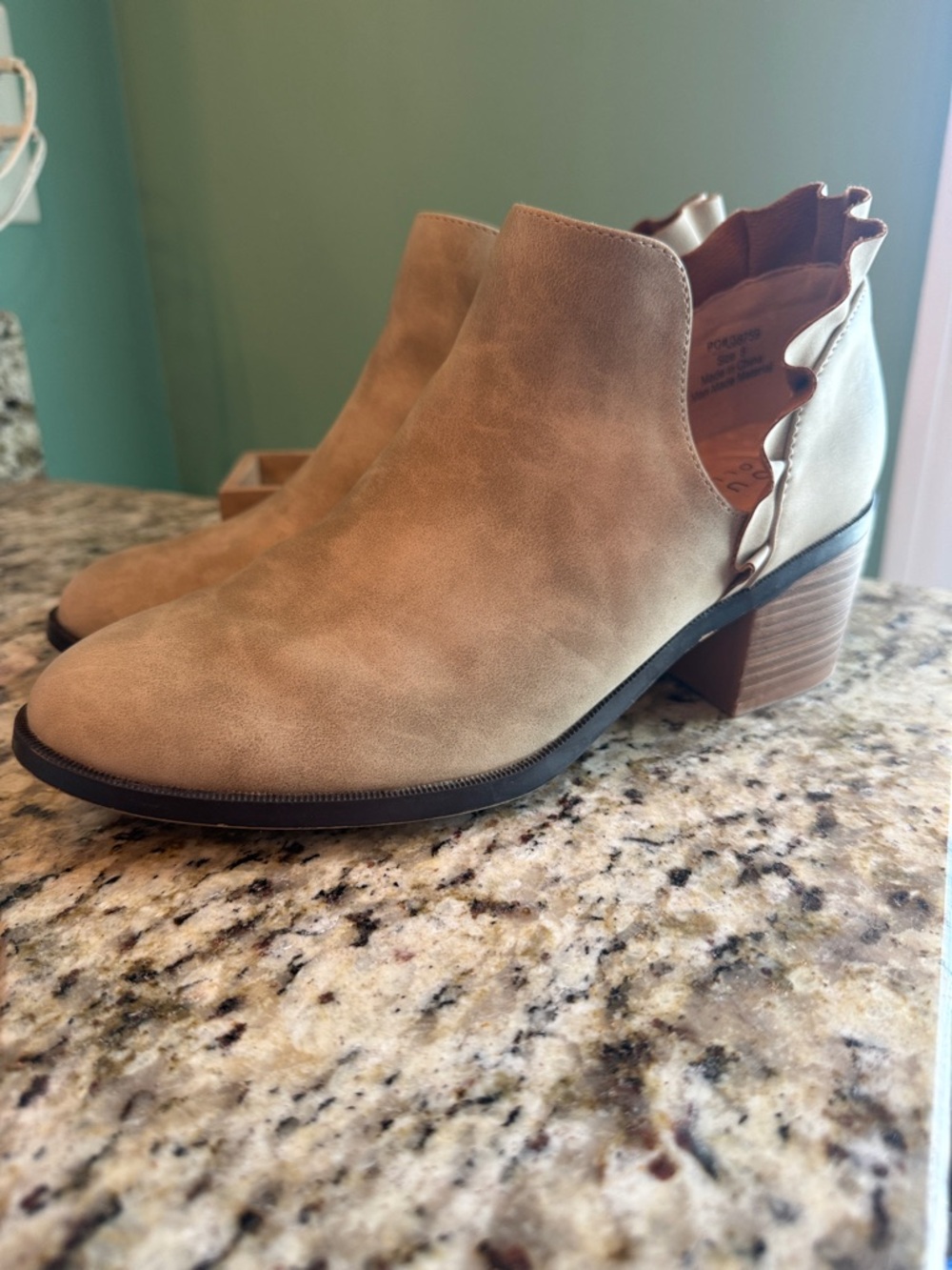 Journee Collection Comfort Lennie ankle Booties in Stone color - Picture 5 of 7